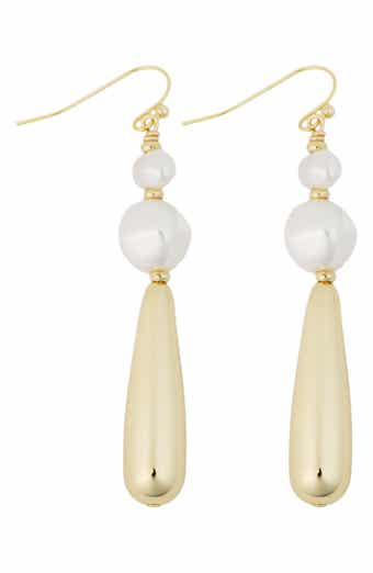 Panacea Cultured Pearl Drop Earrings