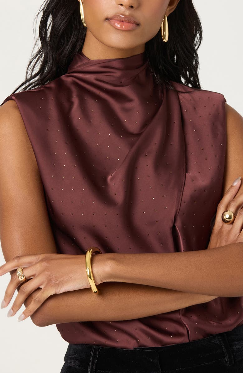 ASTR the Label Inaya Crystal Studded Sleeveless Top, Alternate, color, Dusty Plum