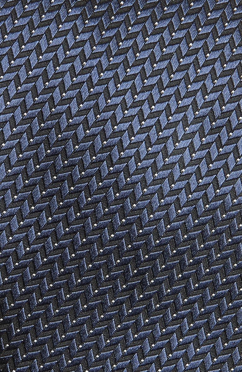 Brioni Geometric Jacquard Silk Tie, Alternate, color, Midnight Blue