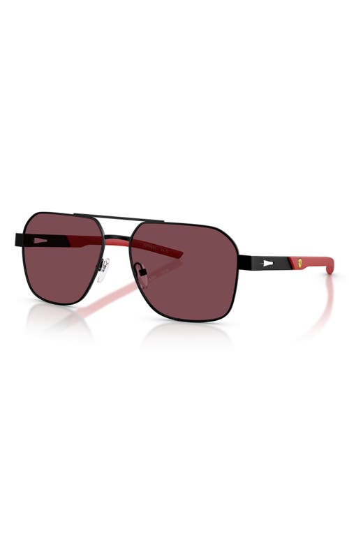 Scuderia Ferrari 57mm Square Sunglasses In Black