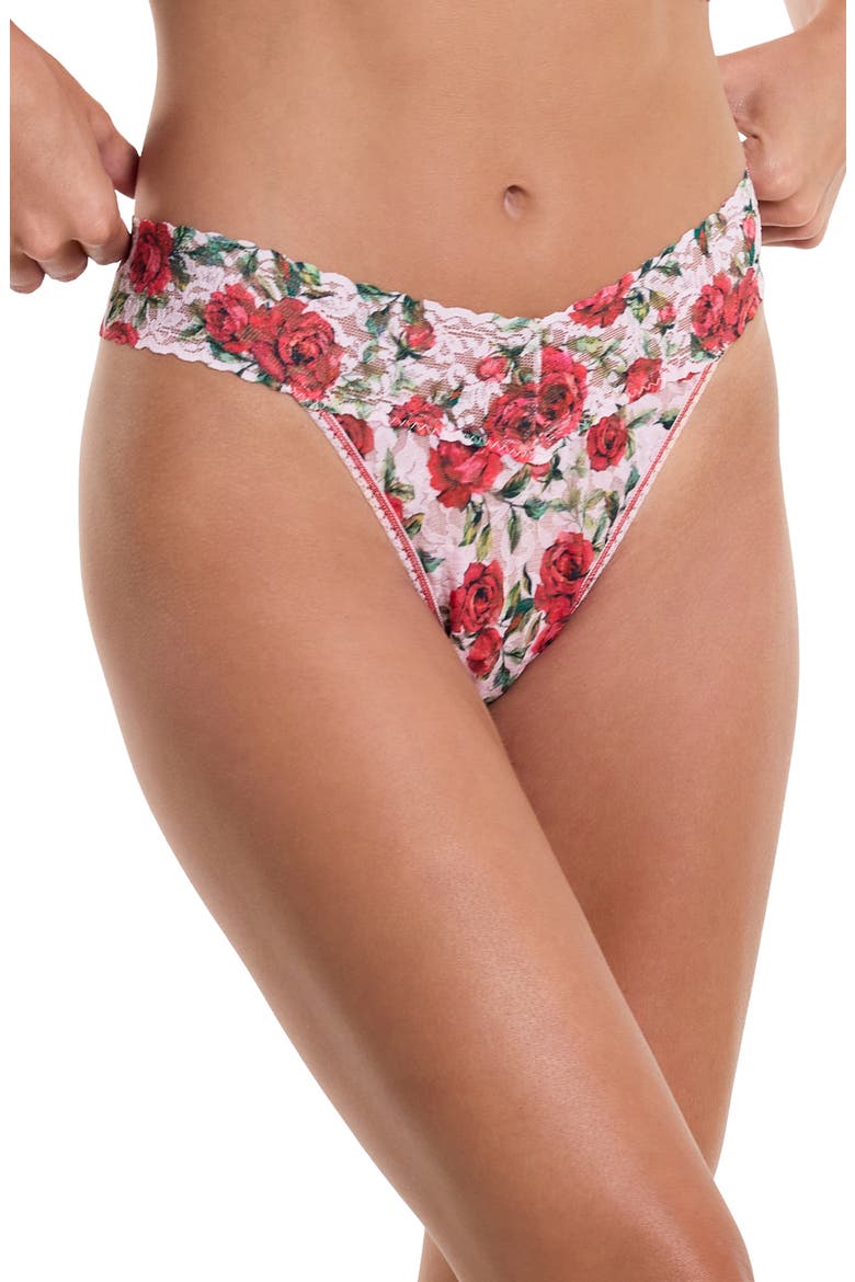 Print Original Rise Thong, Alternate, color, JE' TAIME PINK