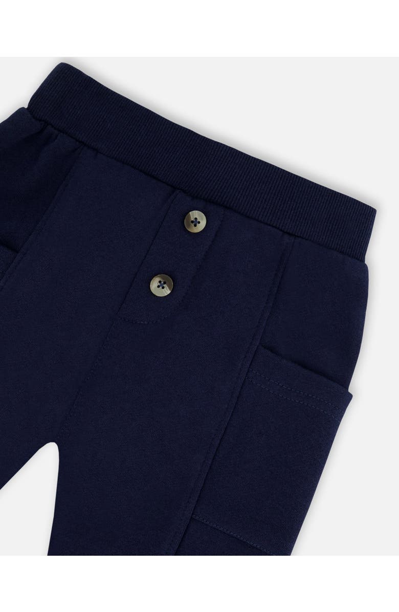 Deux par Deux Baby Boy's Quilted Sweatshirt And Fleece Pant Set Blue, Alternate, color, 