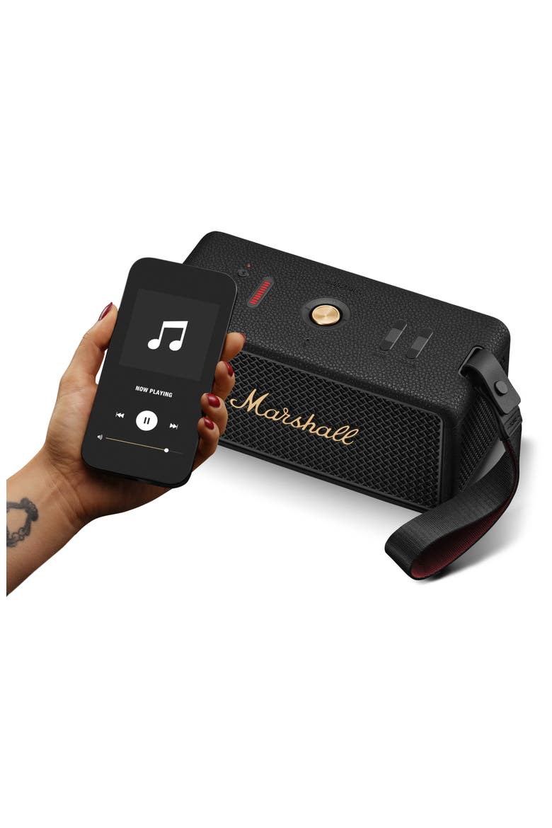 Middleton II Portable Bluetooth® Speaker, Alternate, color, BLACK AND BRASS