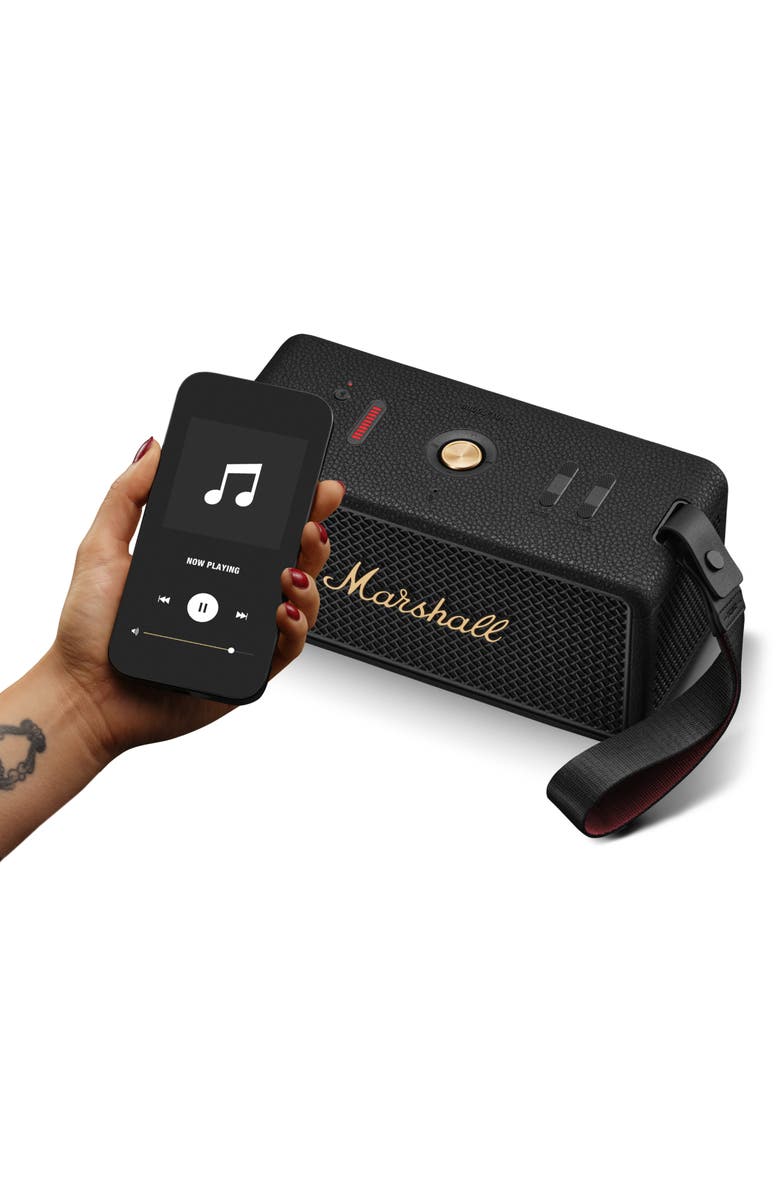 Marshall Middleton II Portable Bluetooth<sup
®</sup
 Speaker, Alternate, color, Black And Brass
