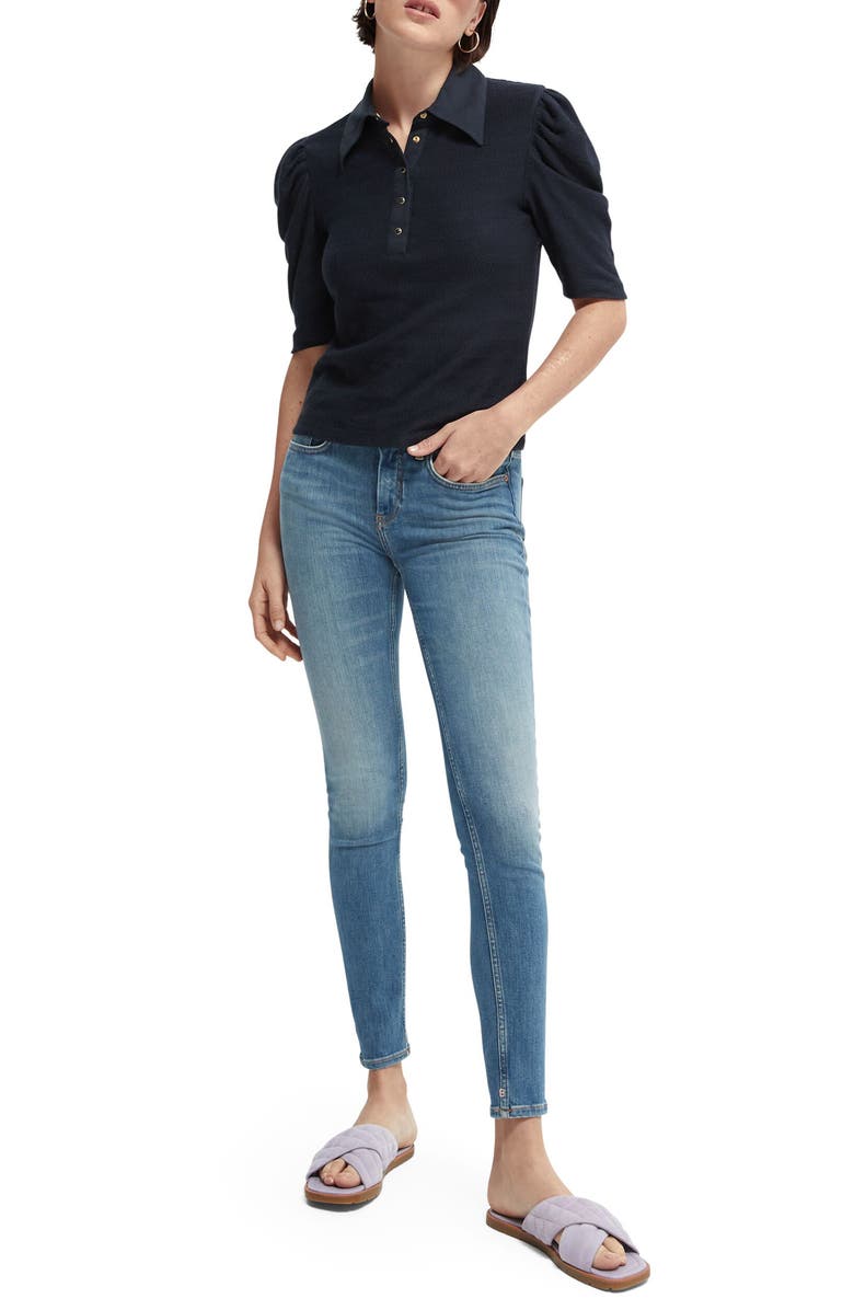 Scotch & Soda Short Sleeve Polo Shirt, Alternate, color, 