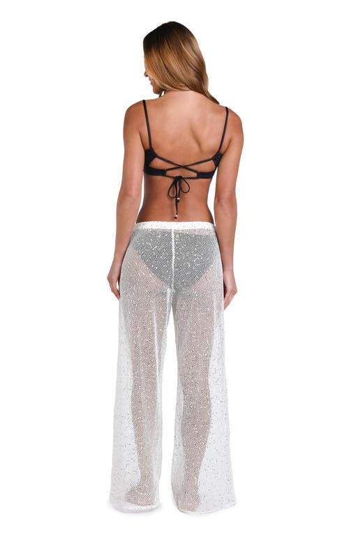 Sunshine 79 Shine Sequined Crochet Beach Pants