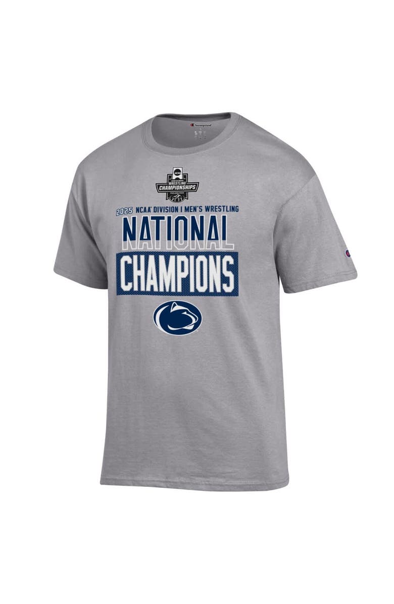 Champion Men's Champion Gray Penn State Nittany Lions 2025 NCAA Wrestling National Champions Locker Room T-Shirt, Alternate, color,