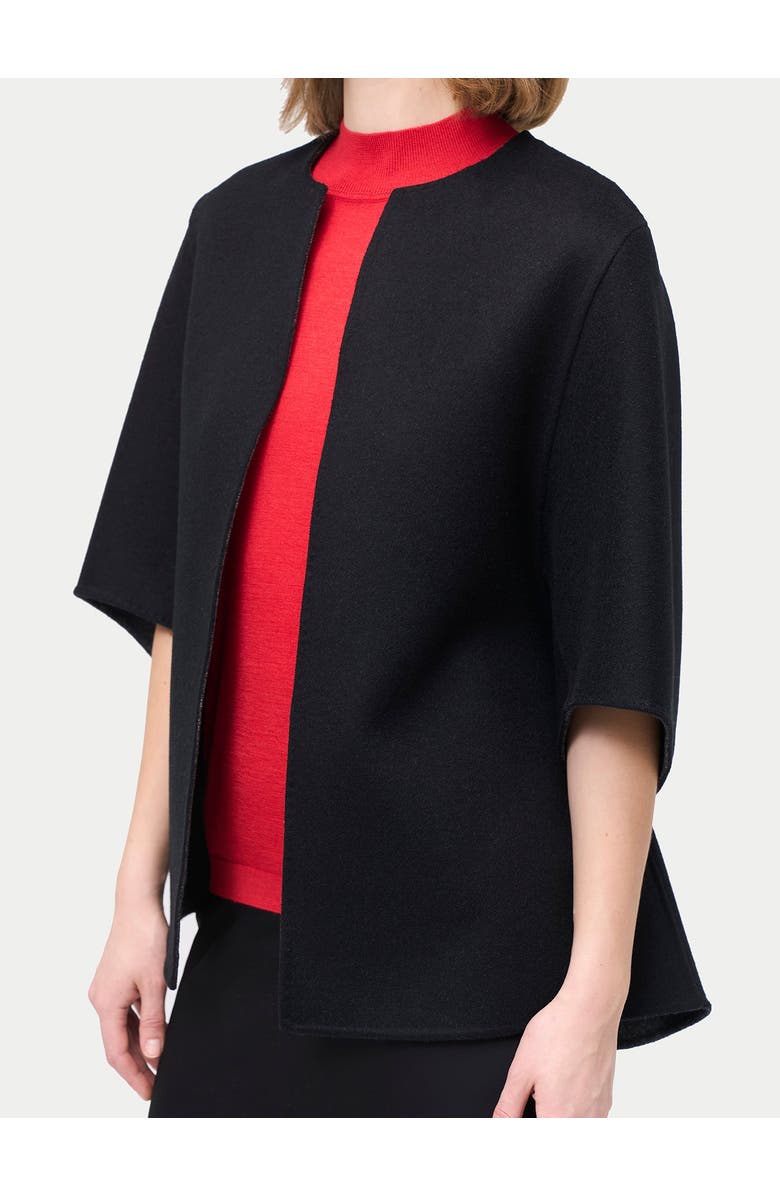 Gobi Cashmere Cashmere Poncho Jacket, Alternate, color, Black