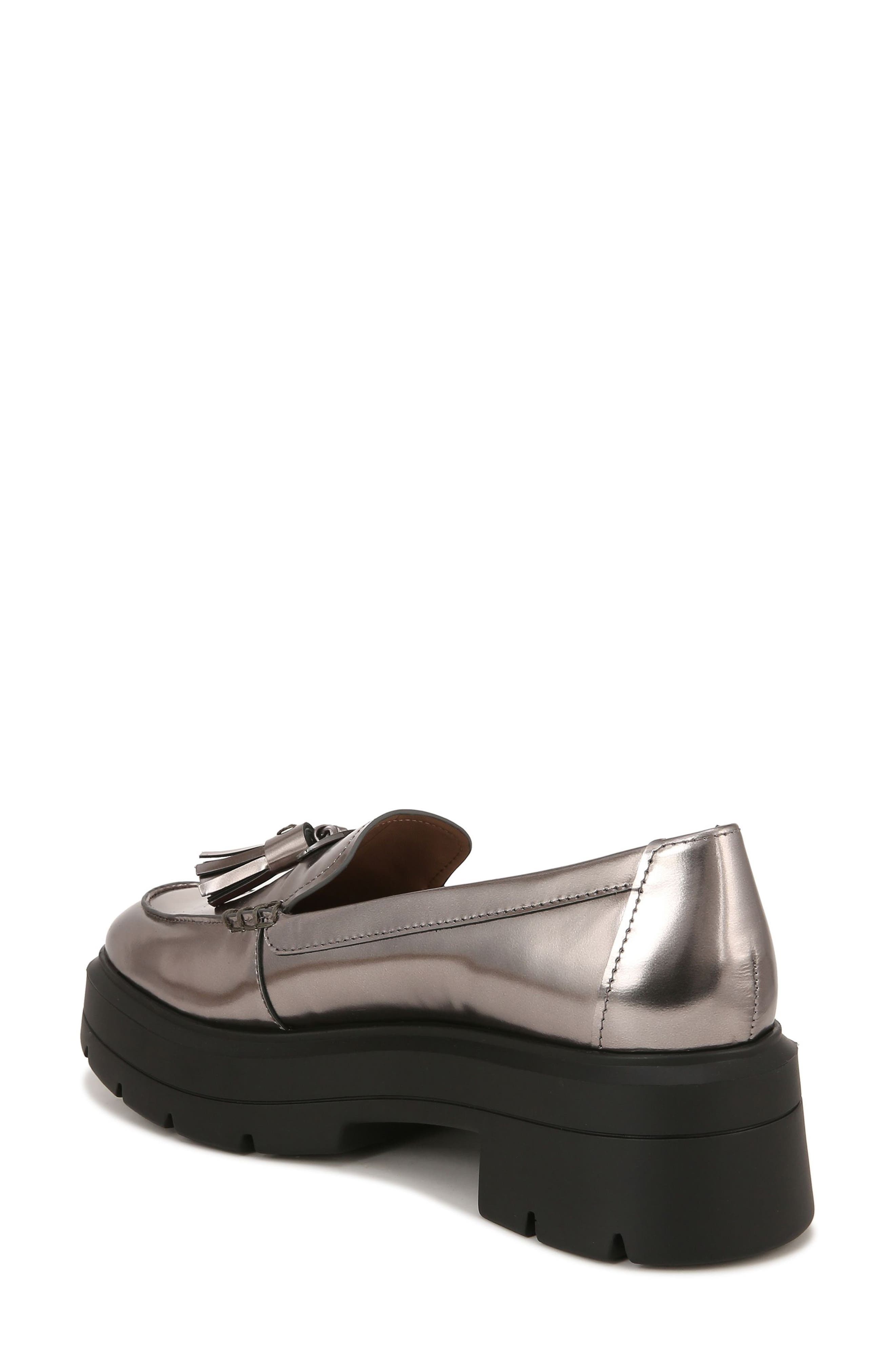Nieves Tassel Platform Loafer, Alternate, color, PEWTER GREY LEATHER