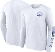 FANATICS Men's Fanatics Branded White Los Angeles Dodgers Pressbox Long Sleeve T-Shirt
