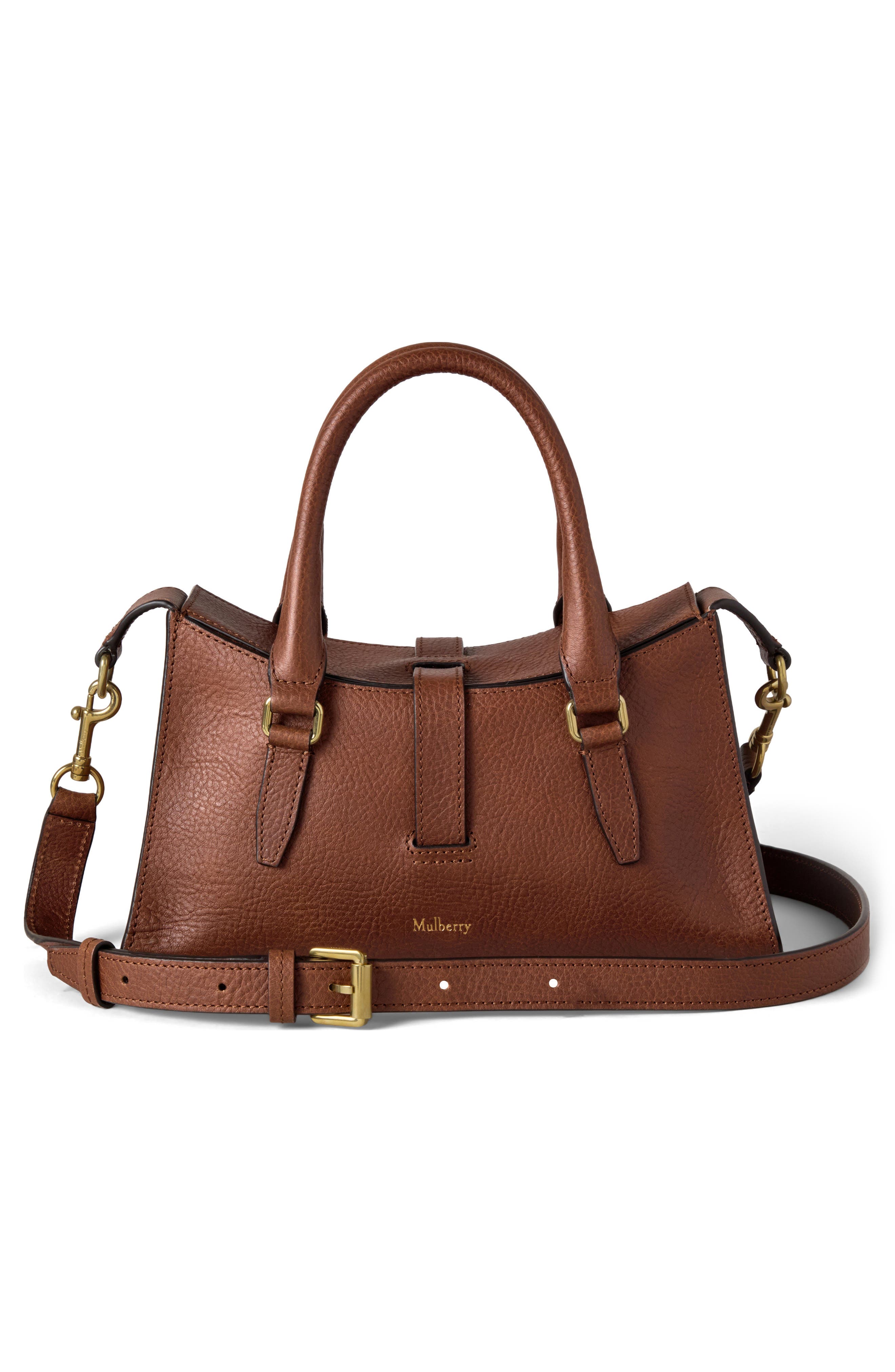Mulberry Mini Roxanne Revived Grained Leather Crossbody Bag, Alternate, color, Oak