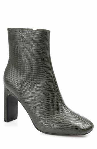 JOURNEE COLLECTION Sarla Lizard Embossed Block Heel Bootie