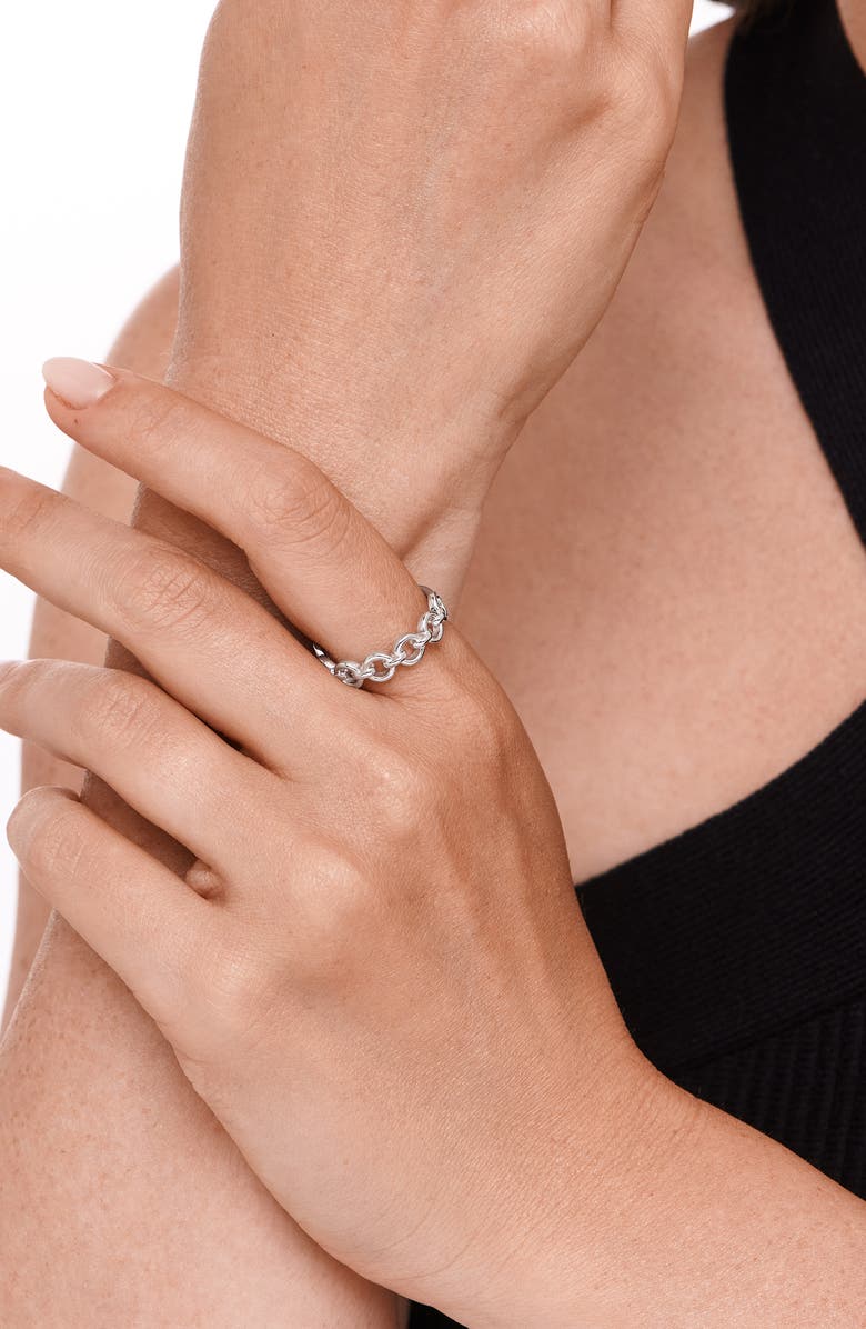 DEVATA Cable Link Ring, Alternate, color, Silver