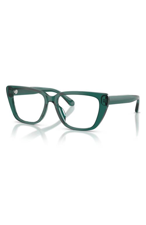 Emporio Armani 54mm Cat Eye Optical Glasses In Green