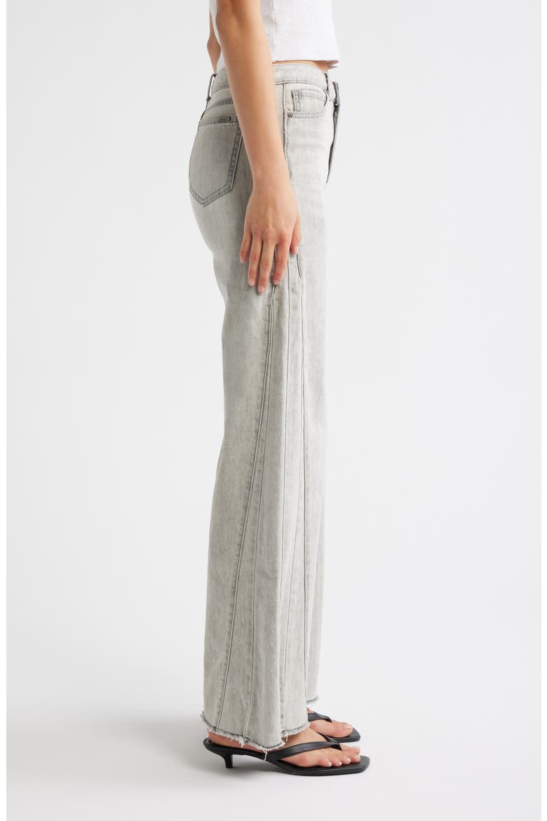 Raw Hem Wide Leg Jeans, Alternate, color, LIGHT GREY