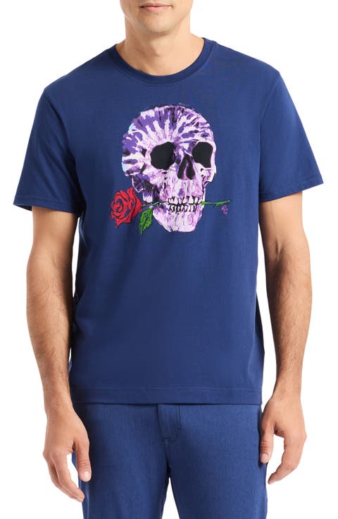Tie Dye Skull Graphic T-Shirt