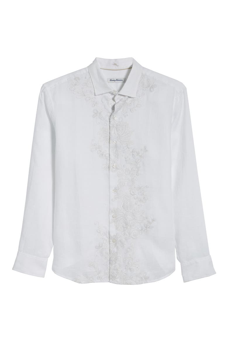 Get Your Groom On Linen Sport Shirt, Alternate, color, WHITE