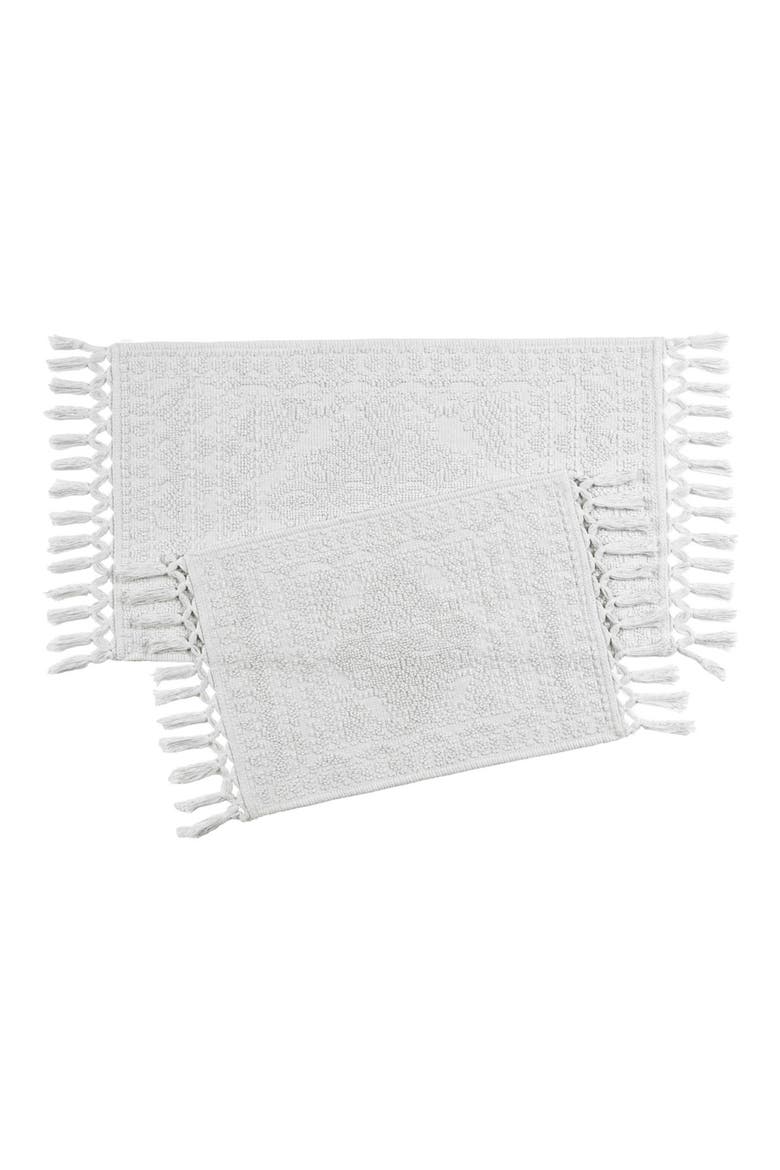 Nellore Fringe 2-Piece Bath Rug, Main, color, WHITE