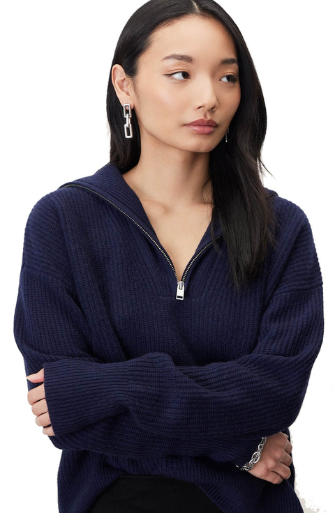Sophia Cashmere Quarter Zip Pullover