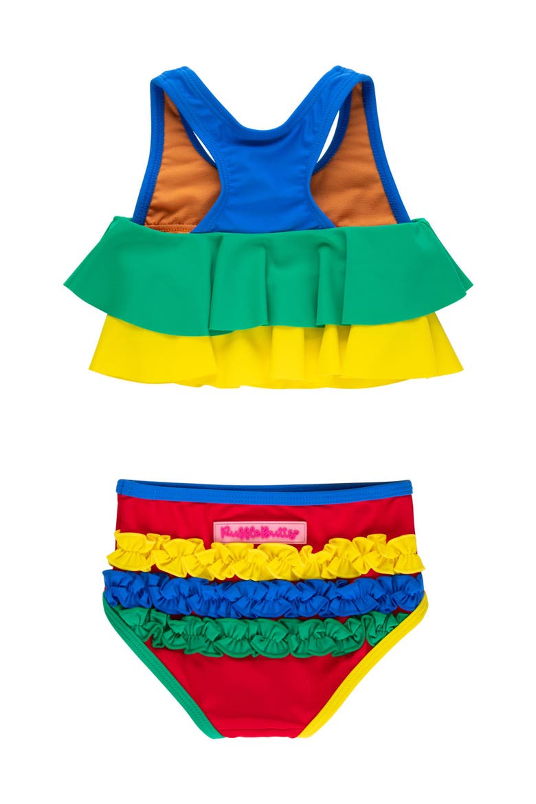 Girls Flounce Bikini, Alternate, color, Primary Color Block