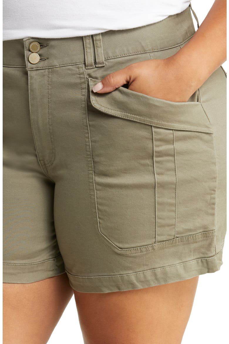 'Ab'Solution Flap Pocket High Waist Shorts (Nordstrom Exclusive), Alternate, color, LOK LAUREL