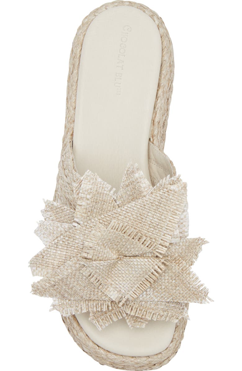Chocolat Blu Lexie Platform Wedge Slide Sandal, Alternate, color, Smoke Raffia