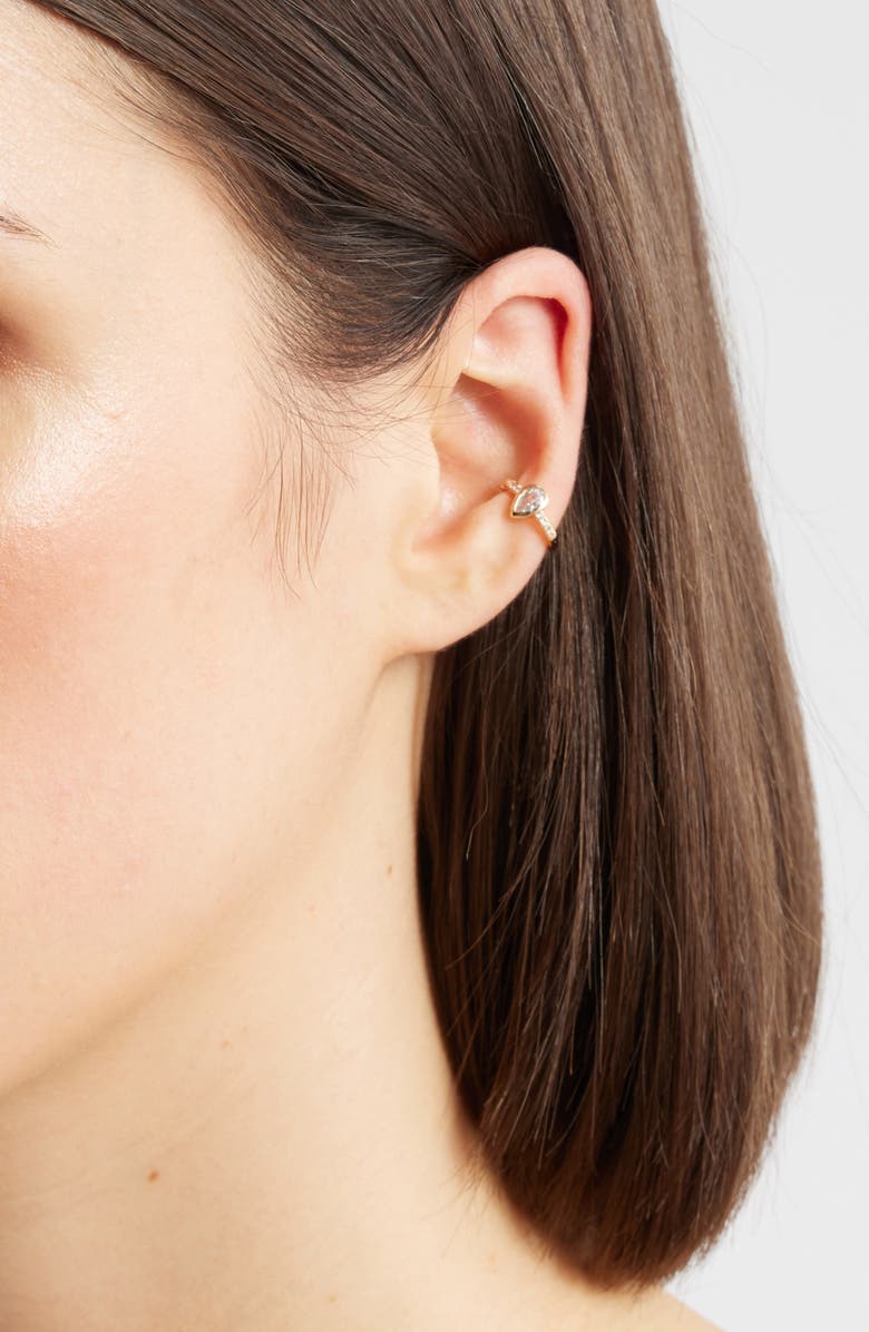 Child of Wild Winona Cubic Zirconia Ear Cuff, Alternate, color, Gold