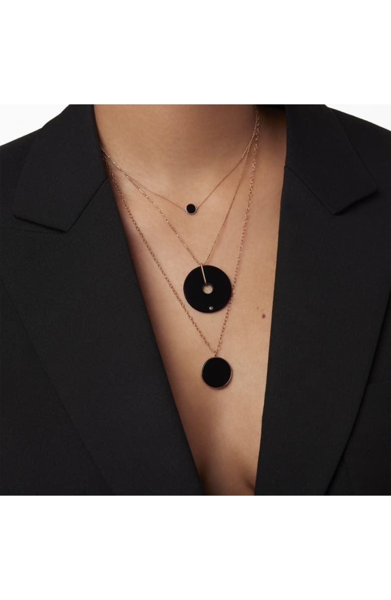 ginette ny Mini Ever Necklace, Alternate, color, Black Onyx