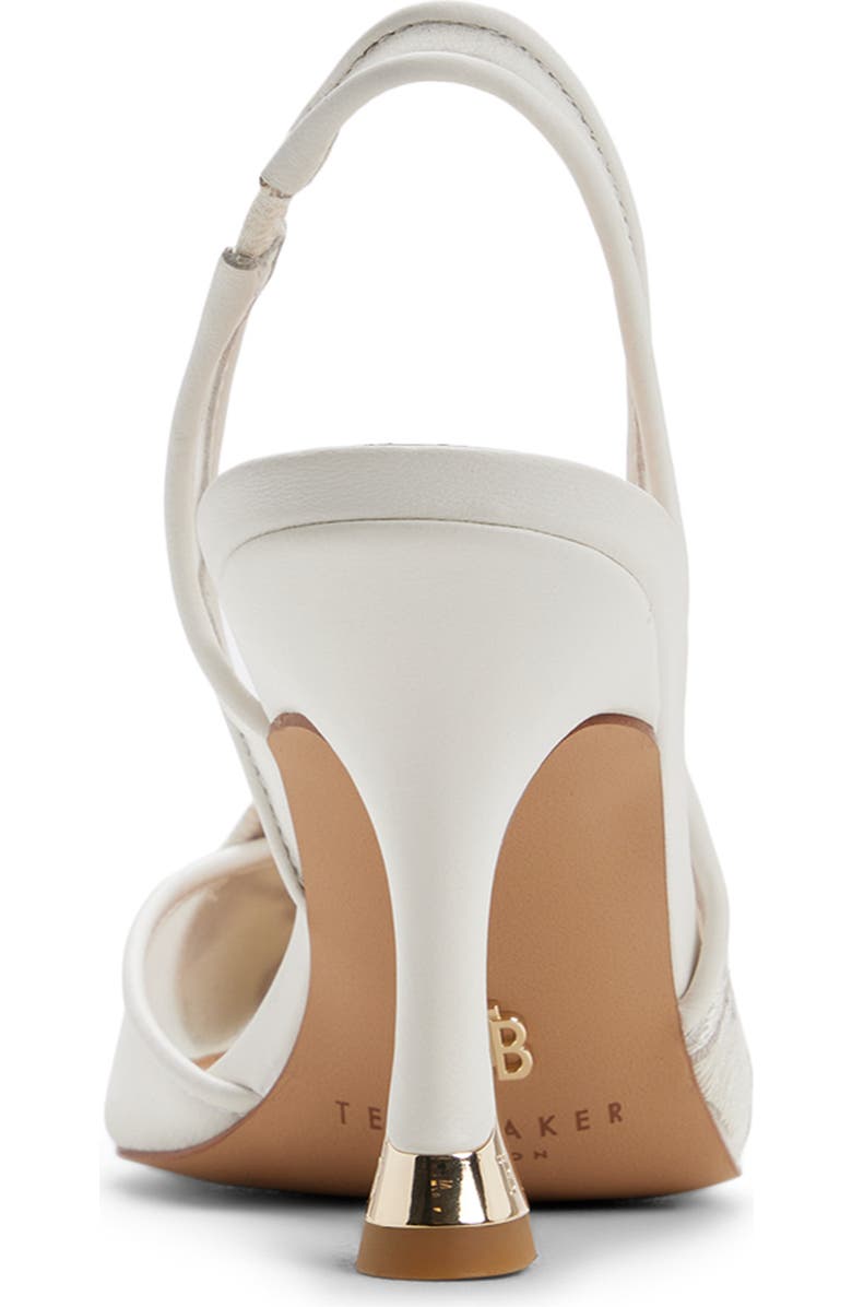 Ted Baker Ari Slingback Pointed Toe Pump, Alternate, color, White