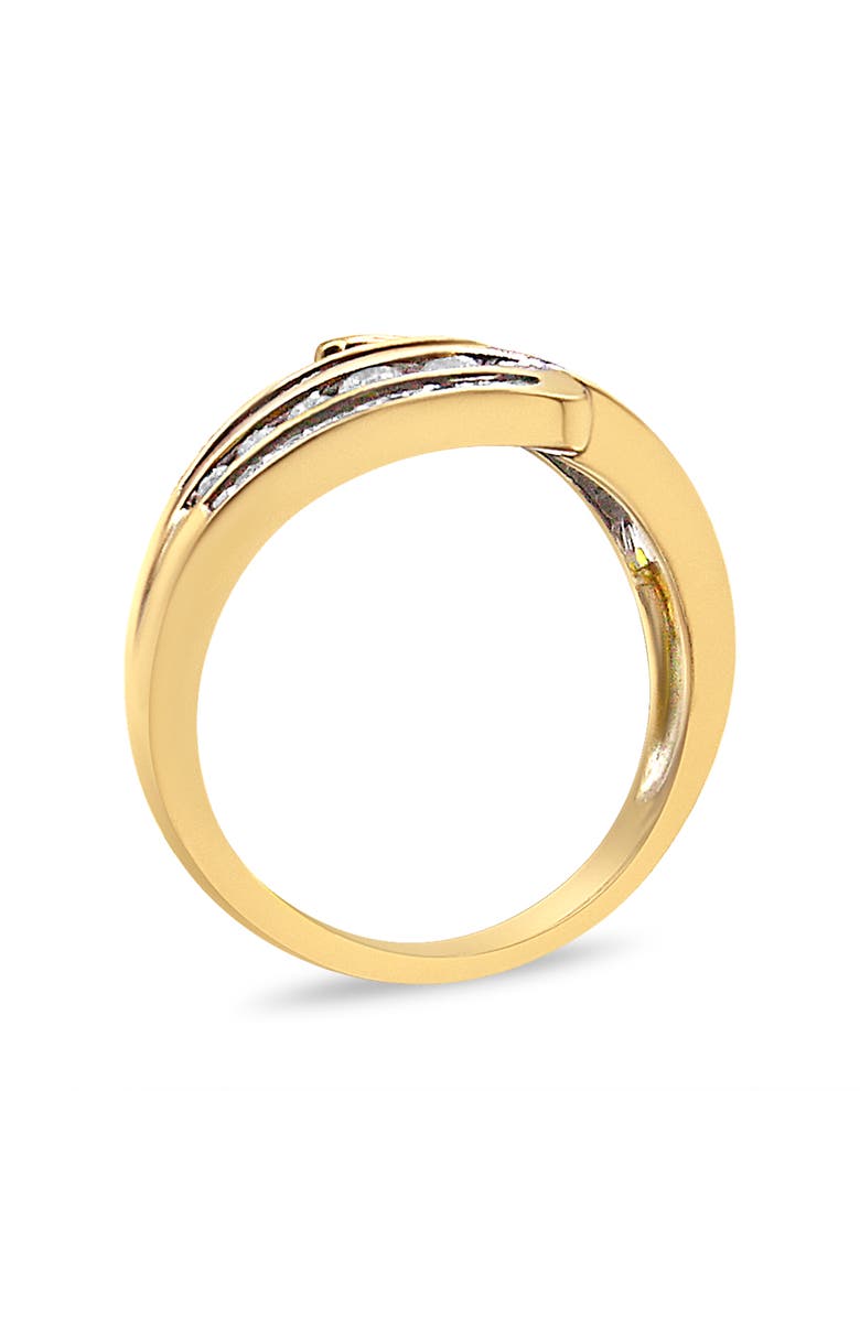 Haus of Brilliance 10K Yellow Gold 1 Cttw Diamond Multi Row Bypass Ring Band, Alternate, color, Yellow