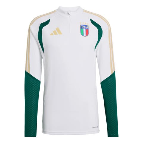Men's adidas  White Italy National Team FIFA x World Cup 2026 Tiro Quarter-Zip Training Top