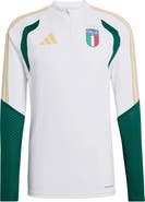 adidas Men's adidas  White Italy National Team FIFA x World Cup 2026 Tiro Quarter-Zip Training Top