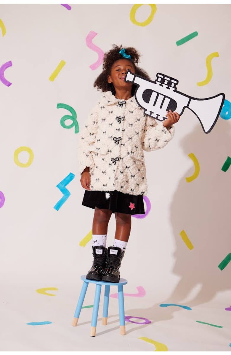 Lola + The Boys Pretty Bow Coat, Alternate, color, 