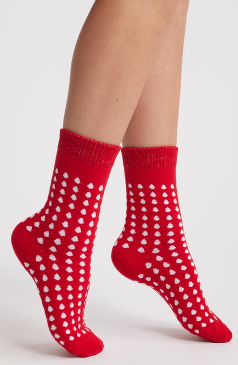 Polka Dot Crew Socks
