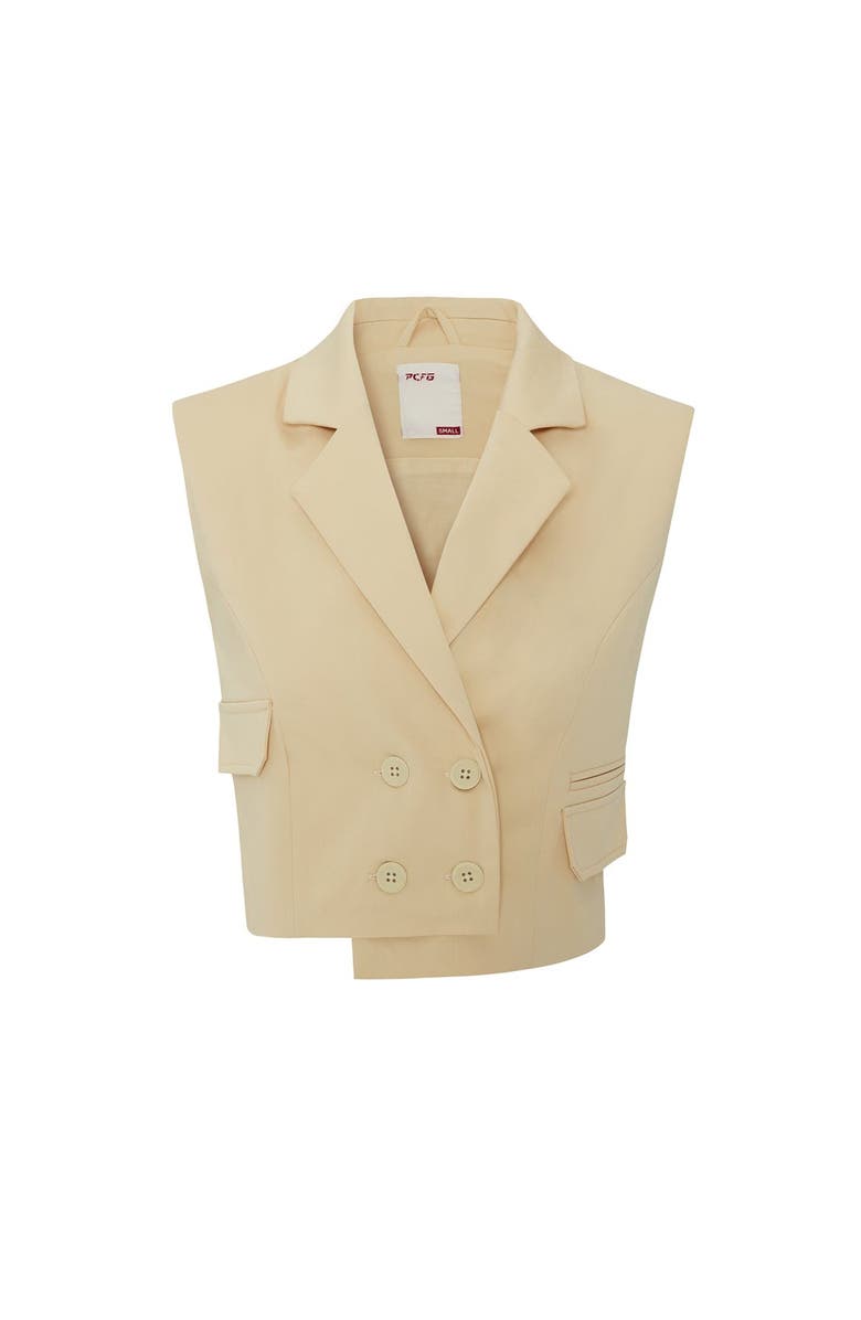 PCFG Cotton Woven Crop Vest, Main, color, Chino Green