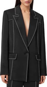 AllSaints Theah Topstitch Blazer