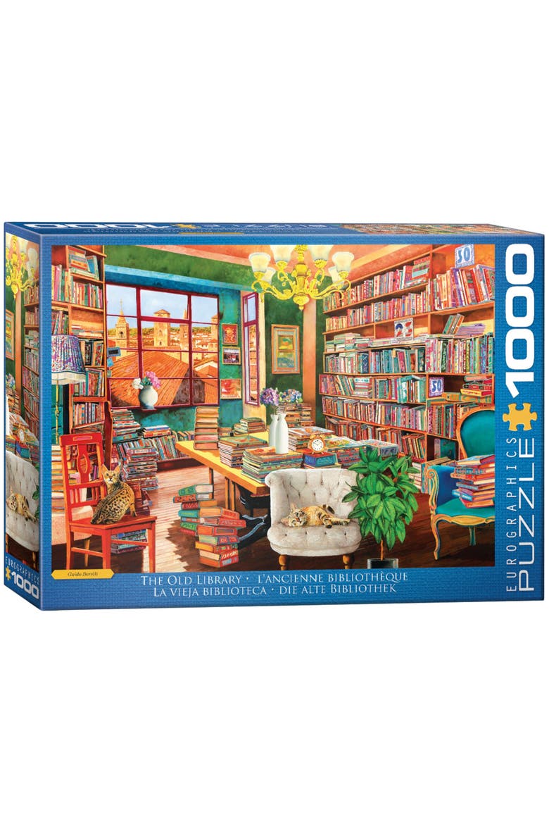 The Old Library 1000 Piece Puzzle, Main, color, Multicolored