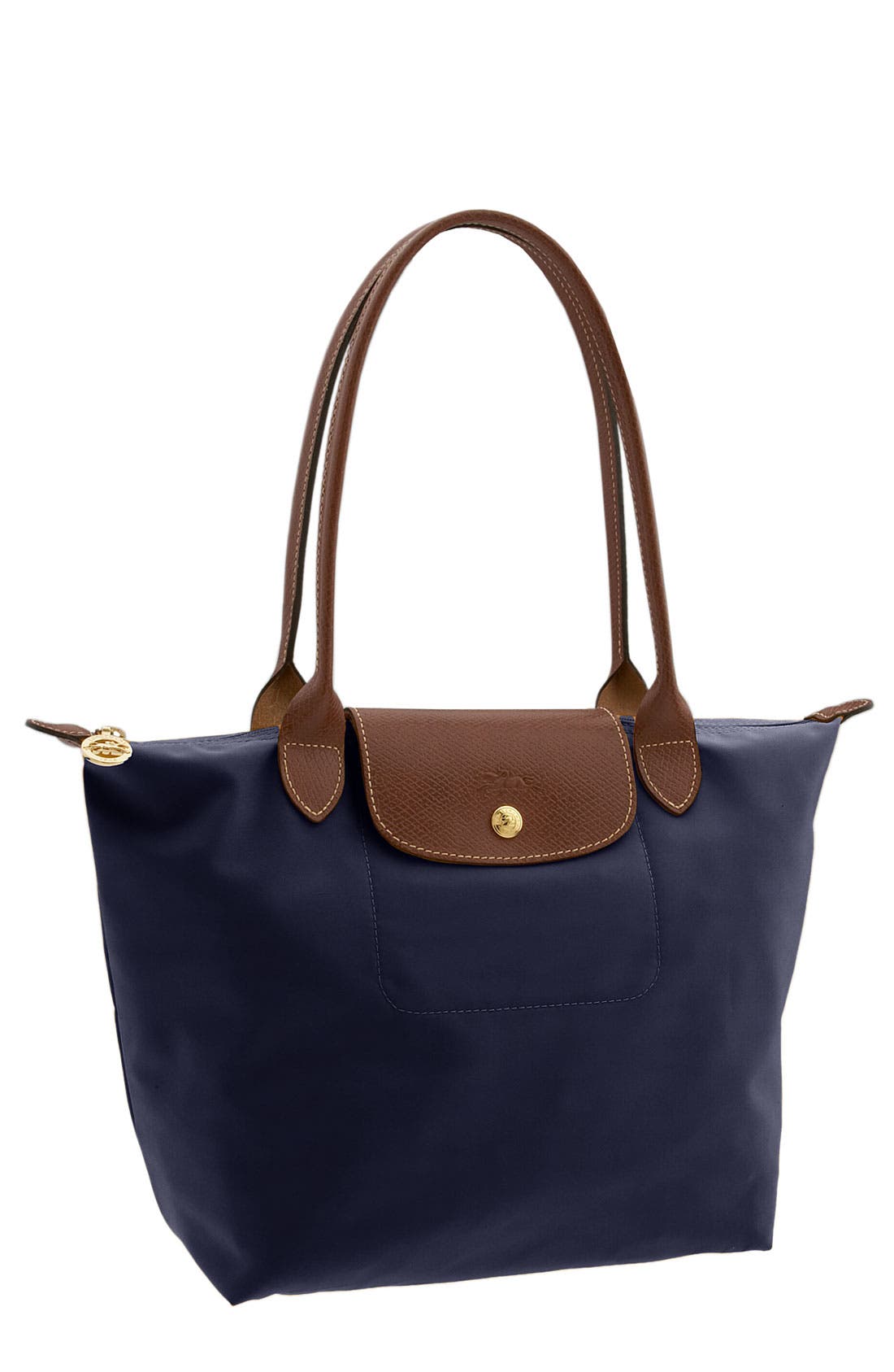 Medium Le Pliage Nylon Shoulder Tote, Main, color, NAVY