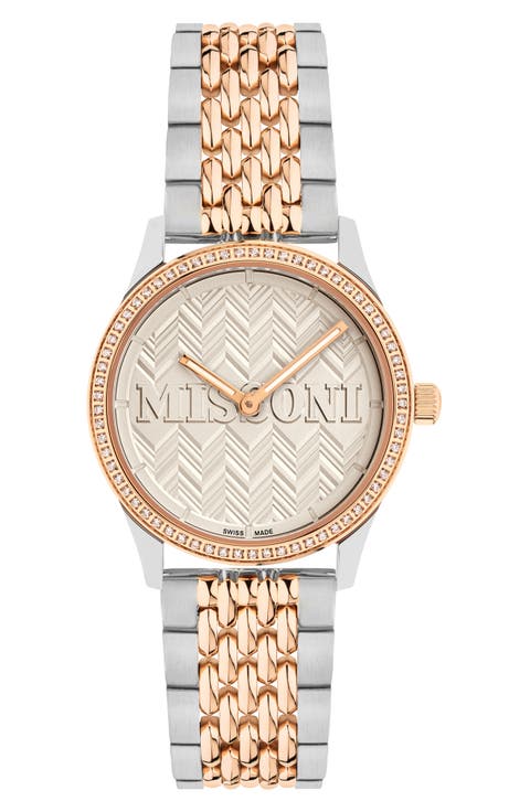 Zigzag Lover Bracelet Watch, 34mm
