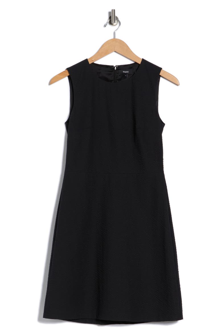 Ranied Seersucker Fit & Flare Dress, Alternate, color, BLACK