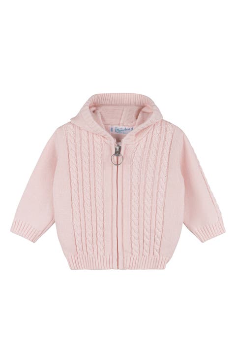 Cable Knit Hooded Sweater