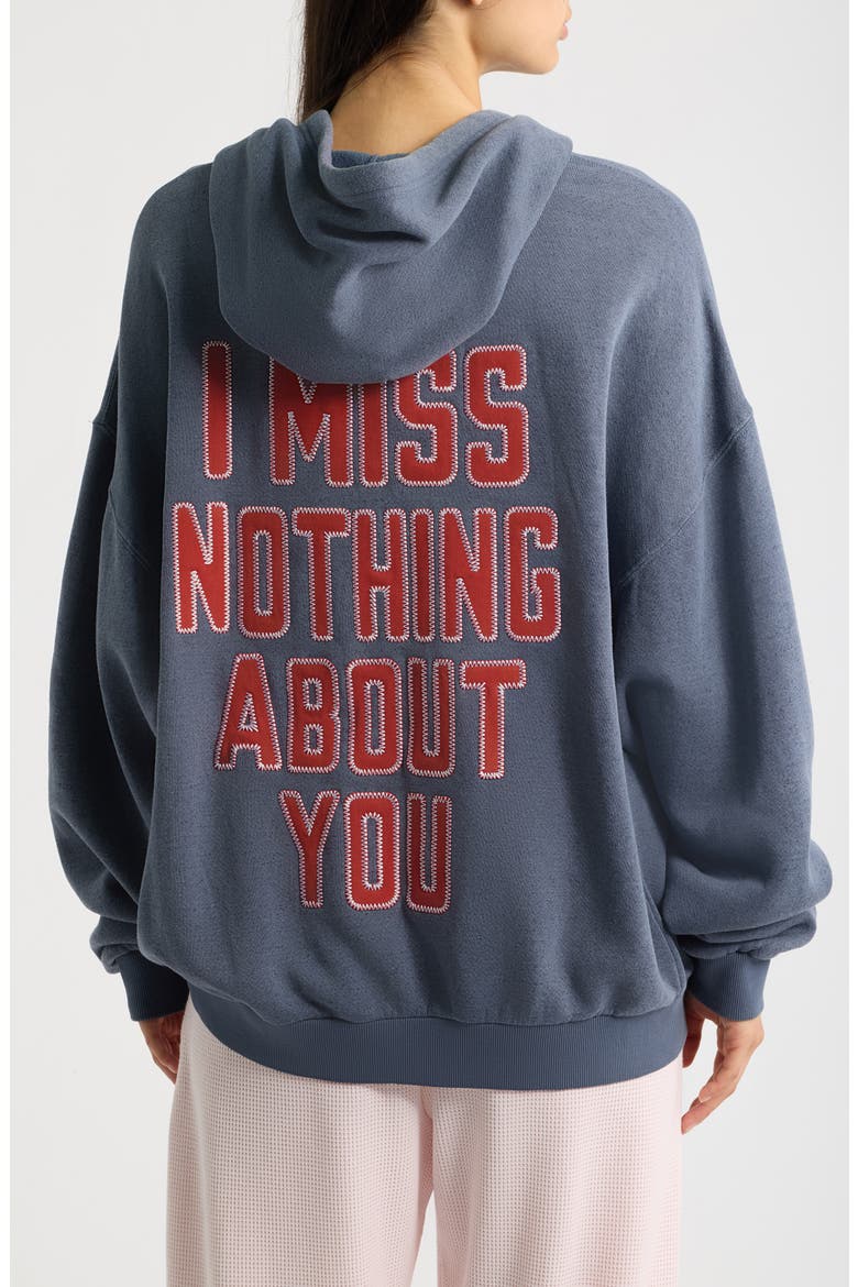 I Miss Nothing About You Full Zip Hoodie, Alternate, color, BLUE