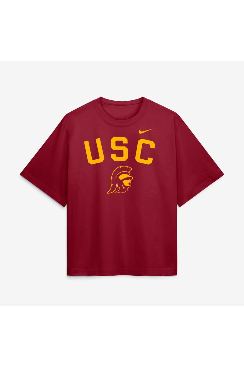 Women's Nike  Cardinal USC Trojans Arch Logo Boxy T-Shirt, Main, color, Cardinal
