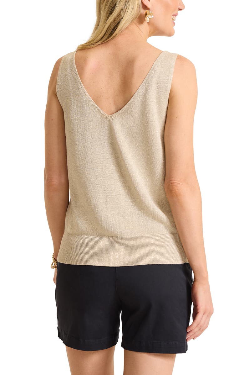 Tommy Bahama Addison Shimmer Sweater Tank, Alternate, color, Soft Gold