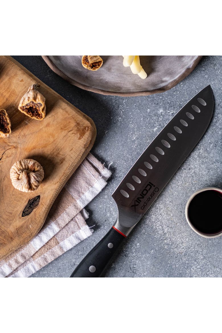 iconiX® 7" Santoku, Alternate, color, Black