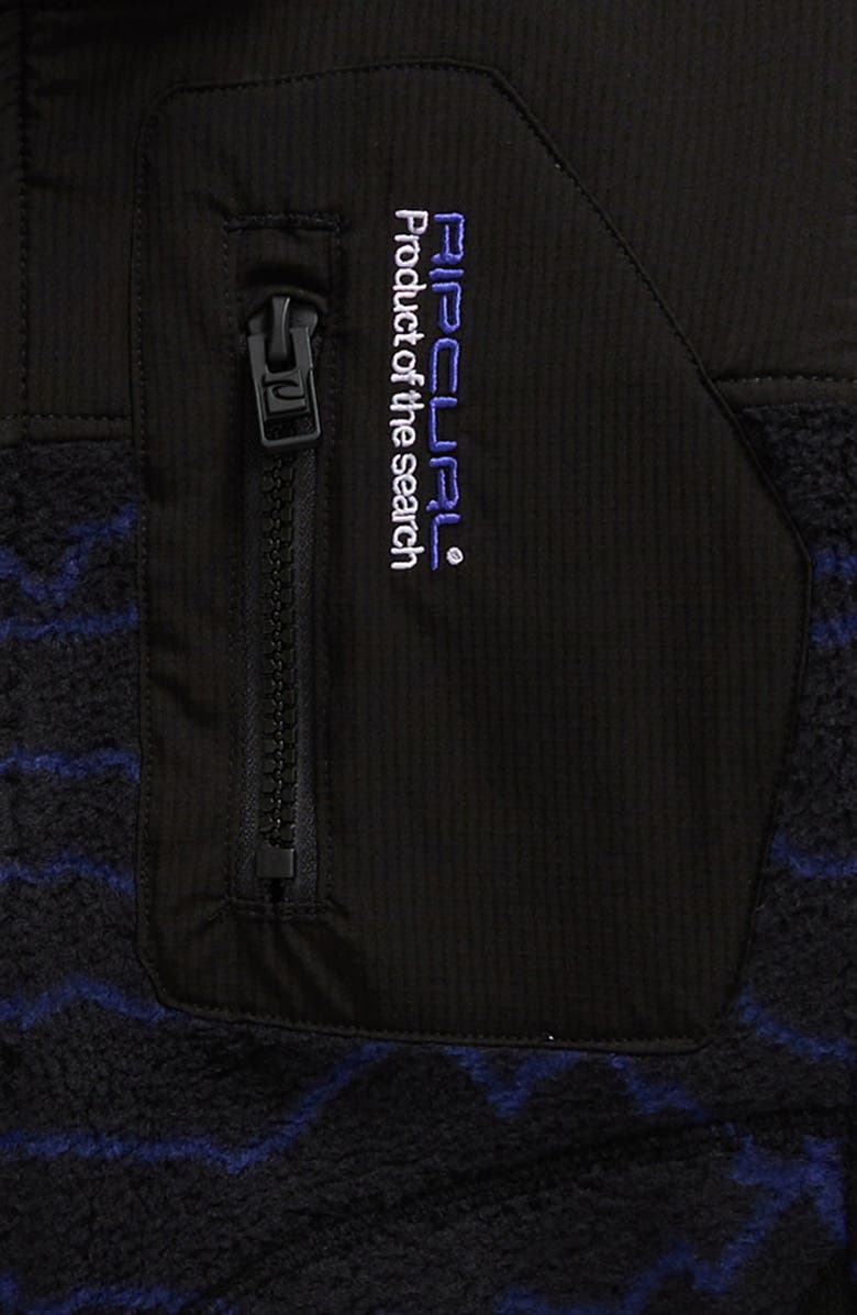 Rip Curl Kids' Anti Series Search Polarfleece Zip-Up Jacket, Alternate, color, Black/ Berry