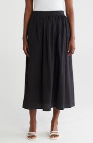WAYF Elastic Back Cotton Maxi Skirt