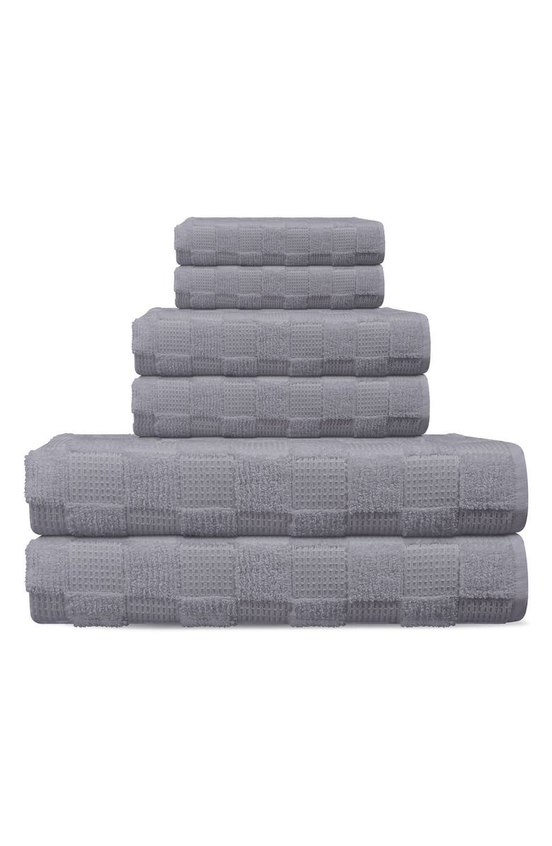DePera Pera 6-Piece Turkish Cotton Towels, Main, color, Silver