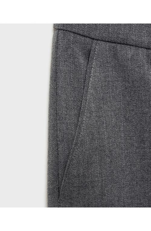 Mango Flat Front Skinny Pants In Gray