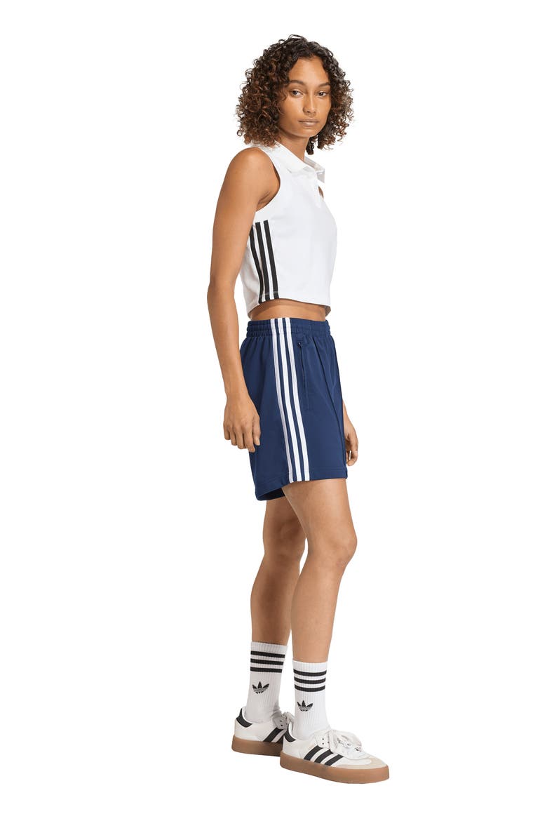 Pintuck Recycled Polyester Shorts, Alternate, color, NIGHT INDIGO/ WHITE